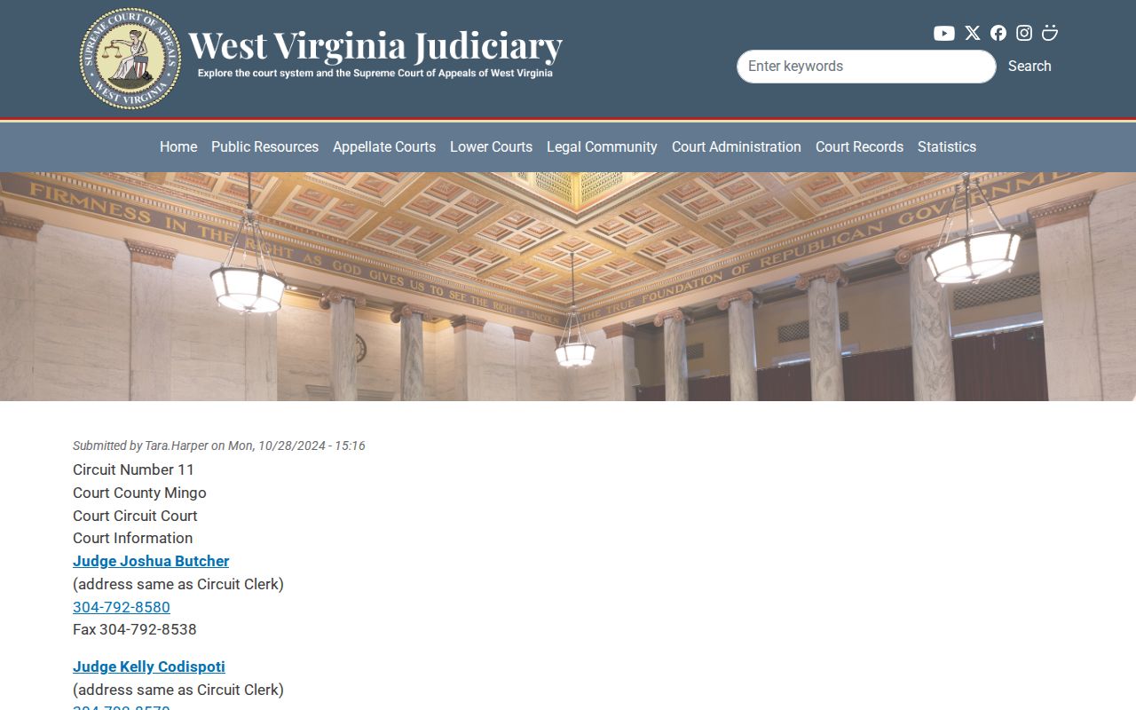 Mingo County Circuit Court warrant and case-record source